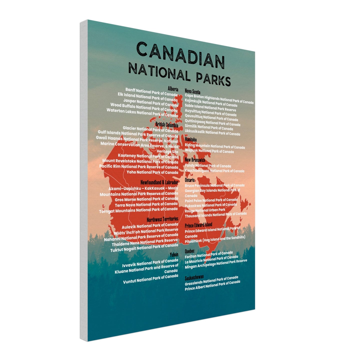 Canadian National Parks - List Of All National Parks By Province
